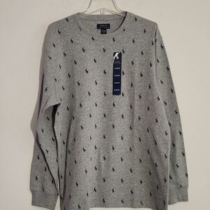 Polo Ralph Lauren Waffle-Knit Thermal Long-Sleeve Crewneck Shirt Size:XL